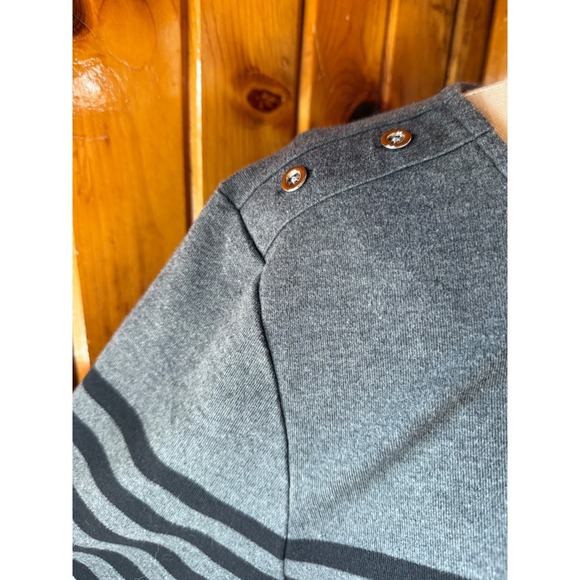 Karen Scott Sport Tunic Top Striped 3/4 Sleeve Shoulder Detail‎ 3X - Picture 2 of 5